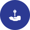 A hand sanitizer icon and illustration